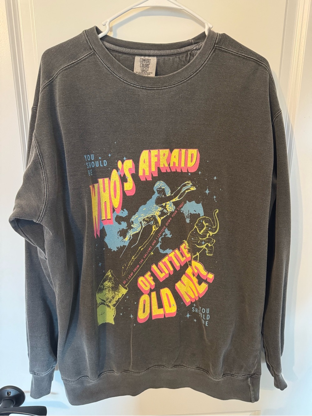 Comfort Colors Taylor Swift “Who’s Afraid of Little Old Me?” Graphic Sweatshirt